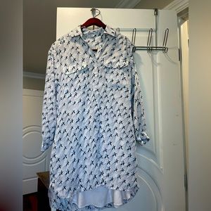 Bebe shirt dress, never worn. With a belt